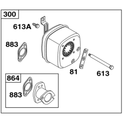 Pot echappement Briggs Stratton Powerbuilt 3115, 11,5 I/C OHV et Powerbuilt 11,5 Pot echappement Briggs Stratton Powerbuilt 3115, 11,5 I/C OHV et Powerbuilt 11,5