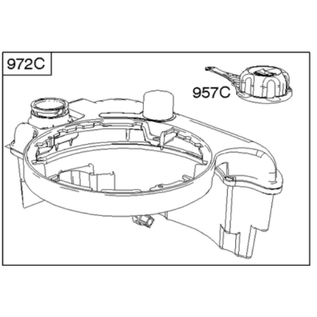 Reservoir Briggs Stratton 625 Series EVE, 650 Series EVE, 650EX Series ECO-PLUS Reservoir Briggs Stratton 625 Series EVE, 650 Series EVE, 650EX Series ECO-PLUS