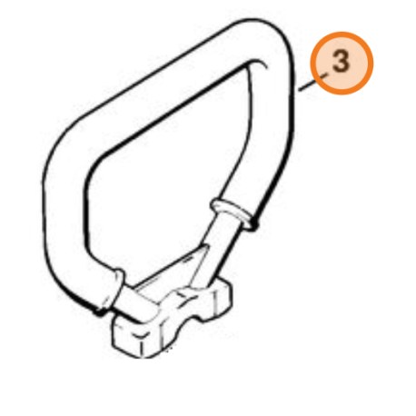 Poignée pour débroussailleuse Stihl FS 48, 52 et 56 Poignée pour débroussailleuse Stihl FS 48, 52 et 56