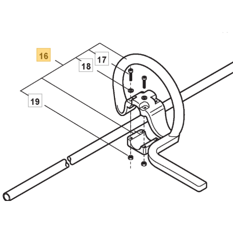 Poignée débroussailleuse GGP BC 43 FS, BC 51 FS et STAR 41 F/45 FP/55 FP