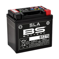 Batterie BS BTZ7S 12V 6Ah - Pour moto et scooter, remplace FTZ7S, YTZ7BS Batterie BS BTZ7S 12V 6Ah - Pour moto et scooter, remplace FTZ7S, YTZ7BS