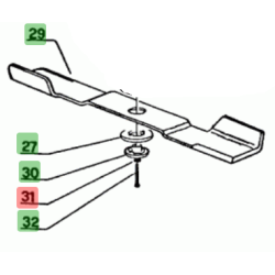 Rondelle de lame SG281100 pour tondeuse Sandrigarden