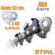 Chaine pour Stihl 050, 051 - 53 cm - pas .404 - 1,6 mm - 68 maillons