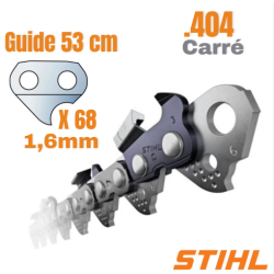 Chaine pour Stihl 050, 051 - 53 cm - pas .404 - 1,6 mm - 68 maillons