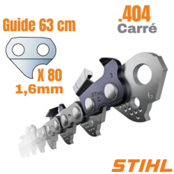 Chaine .404 pour tronçonneuse Stihl 050 et 051 - 63 cm (1,6 mm - 80 maillons)