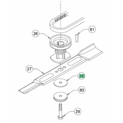 Rondelle de lame tondeuse MTD 395 SPB, 395 SPO, C 395 SPO, Smart 395 SPO