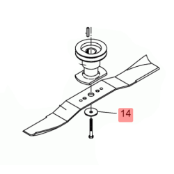 Rondelle de lame tondeuse MTD 48 SPBALU, SPB 51 HWA, Mastercut SP 51 ALBHW