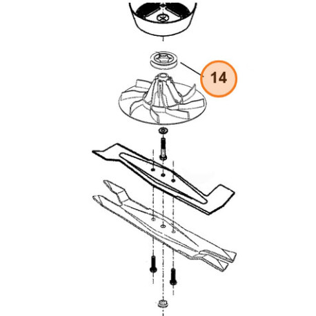 Poulie pour support de lame tondeuse Viking ME 450 et ME 455 Poulie pour support de lame tondeuse Viking ME 450 et ME 455