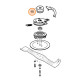 Poulie support de lame MB 505 C, MB 555 C et MB 555 S