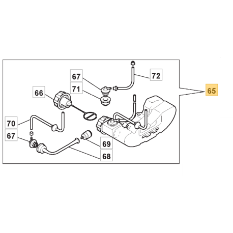 Reservoir pour taille haie GGP SHM 170 et SHM 180 Reservoir pour taille haie GGP SHM 170 et SHM 180