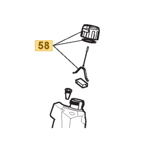 Bouchon de reservoir d'huile de chaine tronçonneuse Stiga SC 48 AE