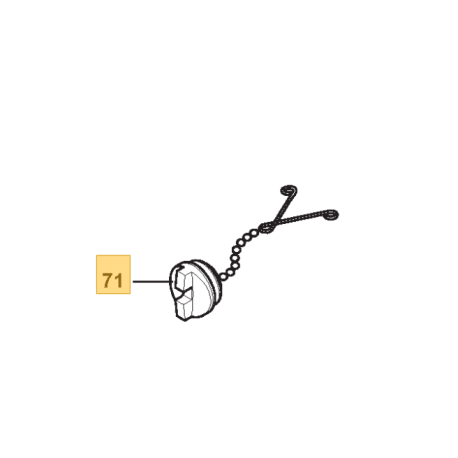 Bouchon reservoir huile tronçonneuse Alpina P680, Castelgarden XC68