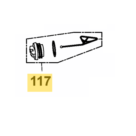 Bouchon de reservoir d'huile pour tronçonneuse MTD GCS 25/30 T