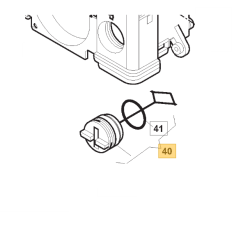 Bouchon de reservoir pour tronçonneuse Alpina SP46 et SP 52