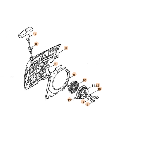 Lanceur tronçonneuse Stihl MS 280