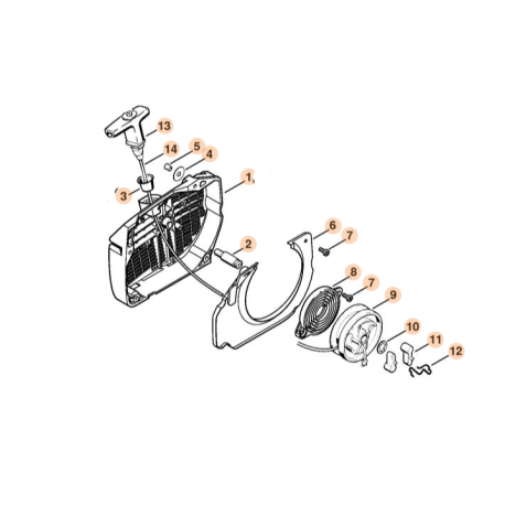 Lanceur tronçonneuse Stihl 066, MS 650, MS 660, MS 660 W