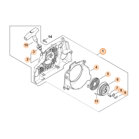 Lanceur tronçonneuse Stihl MS 170 2-Mix