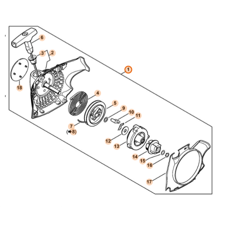 Lanceur tronçonneuse Stihl MS 181 CBE, MS 211 CBE