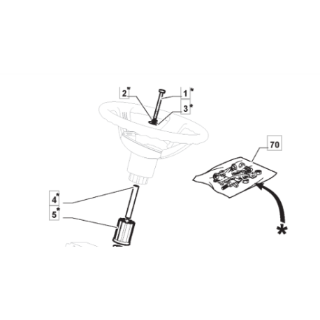 Kit vis GGP 382180124/0 pour direction