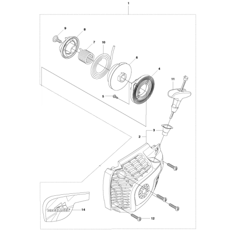 Lanceur complet pour tronçonneuse Mc Culloch CS390 et CS410