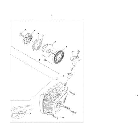 Lanceur complet pour tronçonneuse Mc Culloch CS350