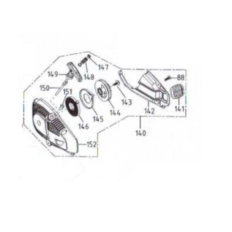 Lanceur pour tronçonneuse Sandrigarden SG 925/25 CS, SG 925/30 CS