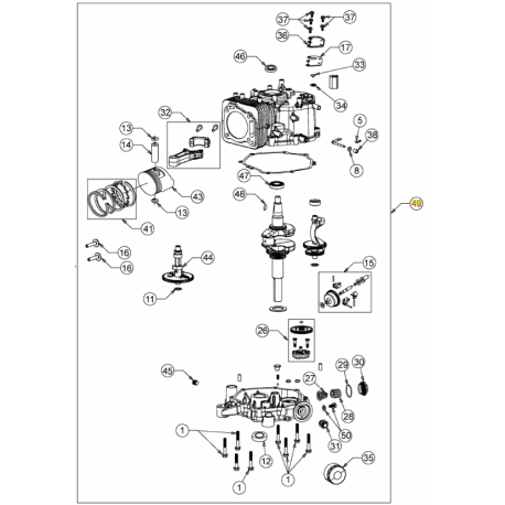 Bloc moteur MTD pour autoportée moteur 4P90