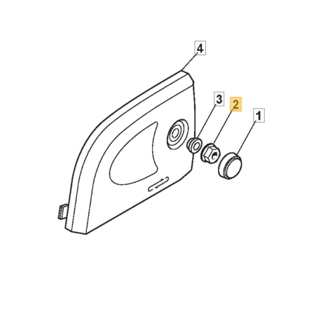 Ecrou de guidon pour tondeuse à gazon GGP Italy