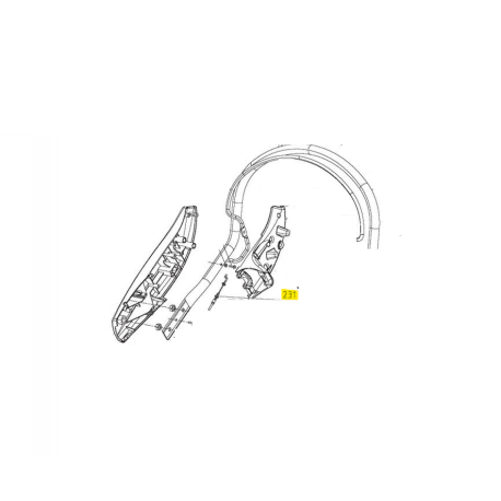 Cable arrêt moteur pour tondeuse Tigara TG 54 675B SPML HW