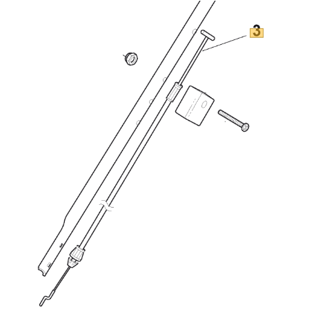 Cable frein moteur tondeuse Bestgreen BGA 6555TRH M 4S, BG PRO 6555 TRHM 4S