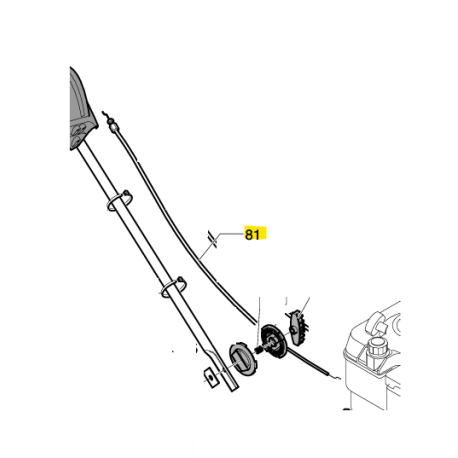 Cable de frein à moteur pour tondeuse Auchan T1400 et T1500