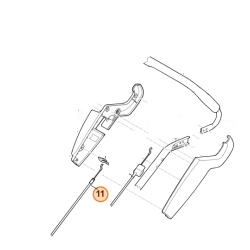 Cable d'arret moteur pour Viking MB 650.1, MB 655.1
