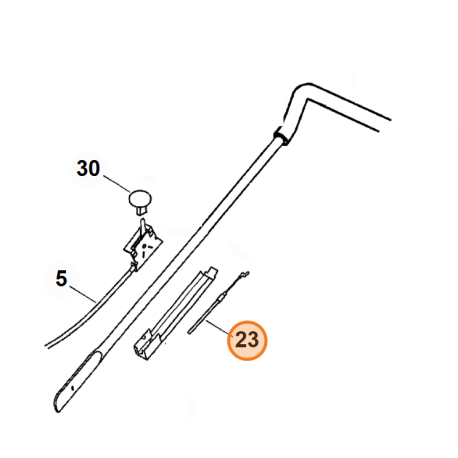 Câble de frein à moteur pour tondeuse à gazon Viking MB 455 BC