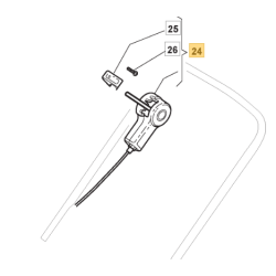 Cable vitesse tondeuse GGP 534 TR4S TRE4S (4 vitesses), Alpina AL5 51 VHQ / VBQ