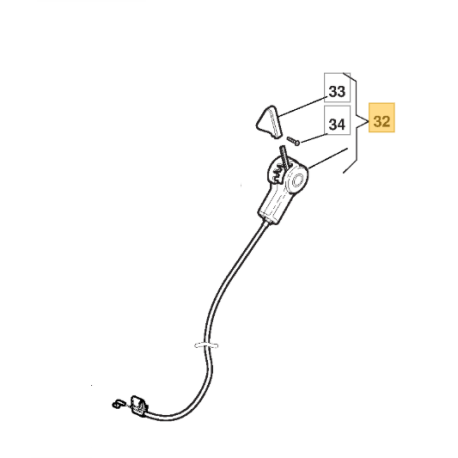 Cable de vitesse tondeuse GGP MCS504 TR 4S et MC534 TR 4S
