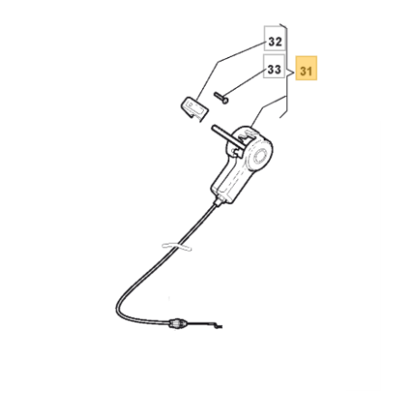 Cable vitesse GGP DML504 / DML554 / PAN 504 4S à 4 vitesses