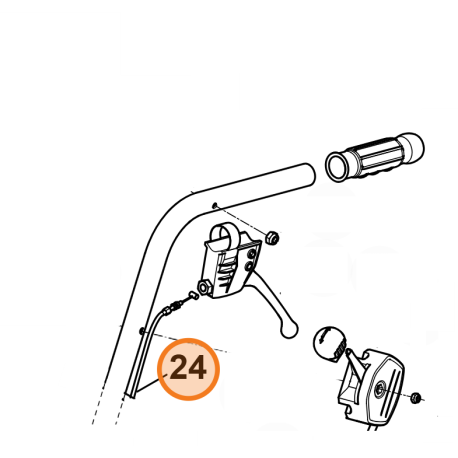Cable enclenchement de coupe pour tondeuse Viking MB 6 RH