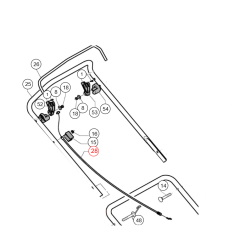 Cable frein moteur pour Marinox MX 46 à moteur Briggs & Stratton