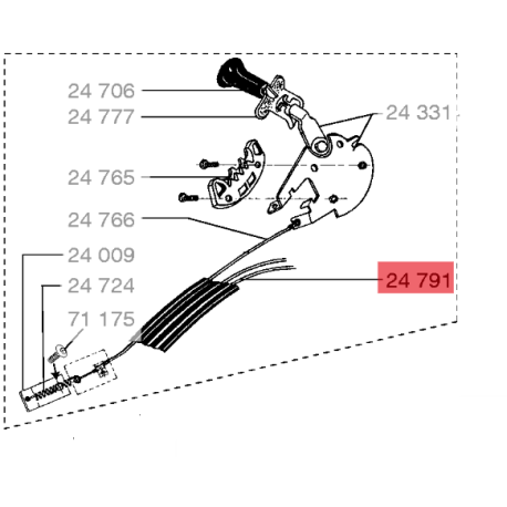Cable de frein à moteur tondeuse Outils Wolf TECO