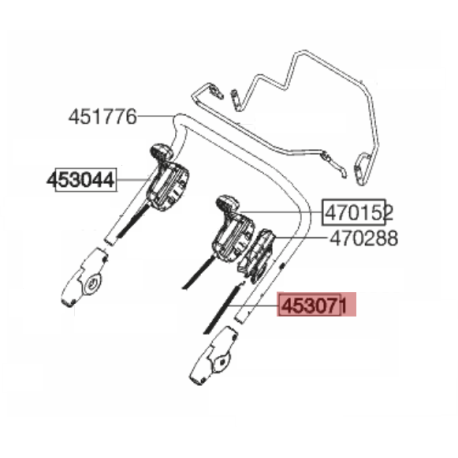 Cable frein moteur Alko Silver 520 BRV-H, 525 HWS, 5250 HWS Vari Speed