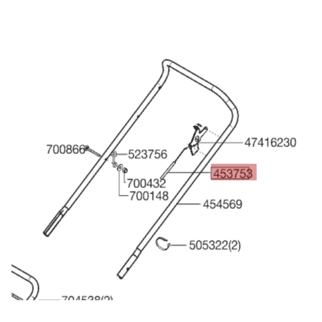 Cable frein moteur tondeuse Alko Highline 523 SP et VS, Highline 483