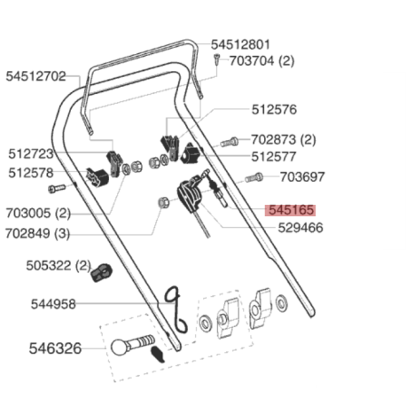 Cable de frein moteur tondeuse Alko 4200 BW à moteur Honda GCV 135