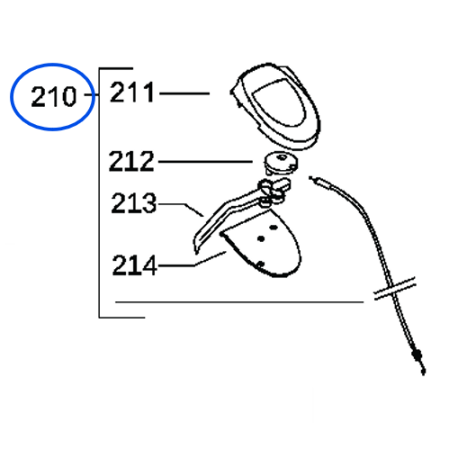 Cable d'embrayage tondeuse Jonsered LM 2147 CMDAE