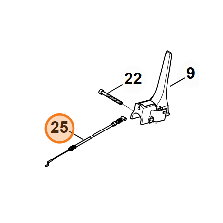 Cable de traction pour tondeuse Viking MB 6 RH
