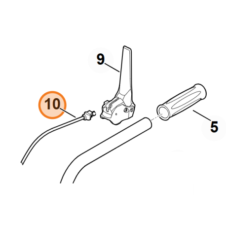Cable embrayage pour tondeuse Viking MB 6.1 RH