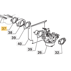 Joint bride et cylindre GGP TRE0701, TRE0702, TRE0801