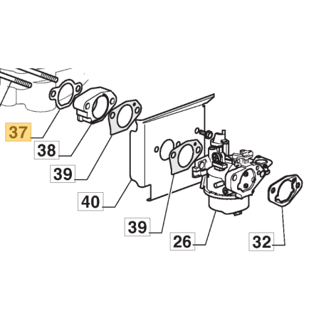 Joint bride et cylindre GGP TRE0701, TRE0702, TRE0801
