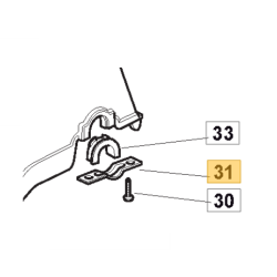Patte de fixation d'essieu arrière GGP 3225451470