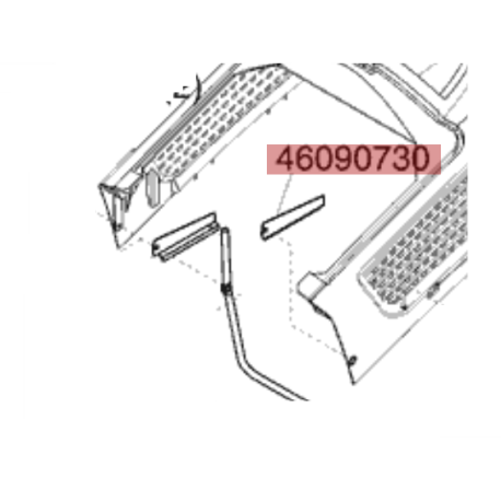 Plaque support gauche sac de ramassage  tondeuse Alko