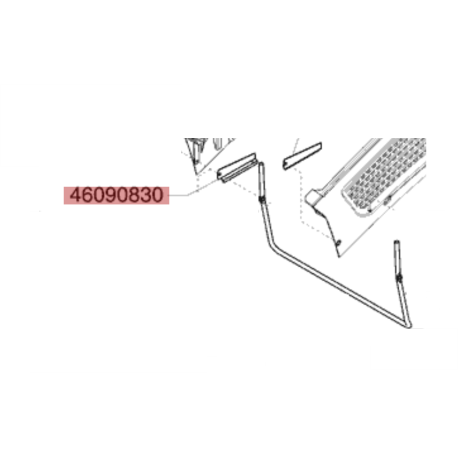 Plaque support droite sac de ramassage tondeuse Alko